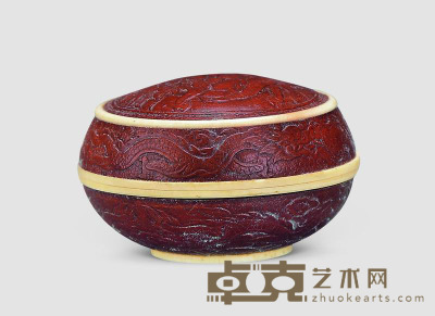 民国 葫芦纹瓷雕印泥盒 7.5×4.5cm