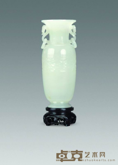 羊脂白玉瓶 14.5×5.8cm