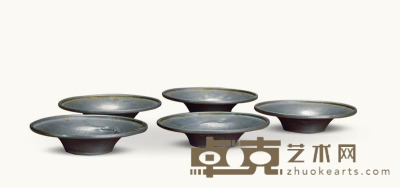 民国 圆型小茶盏 （五个） 7×5cm×5