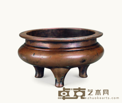 清代 清代宣德款铜香炉 11.5×16.5cm
