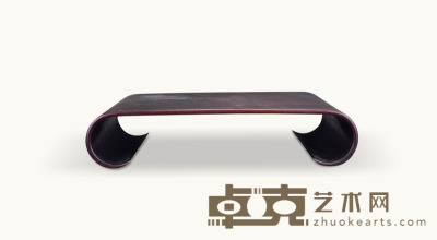 昭和 不二印东京制红木卷桌 8×40×23cm