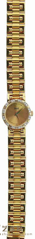 Piaget伯爵18K黄金镶钻石英女表 周长16.5cm