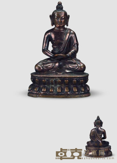 清 铜鎏金佛祖造像 高8.5cm