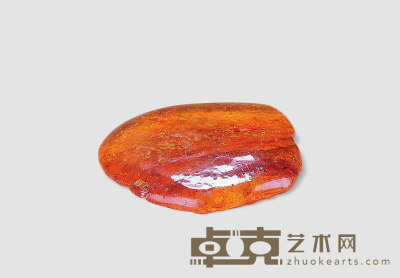 清 隨形琥珀原石 13×13×1.2cm