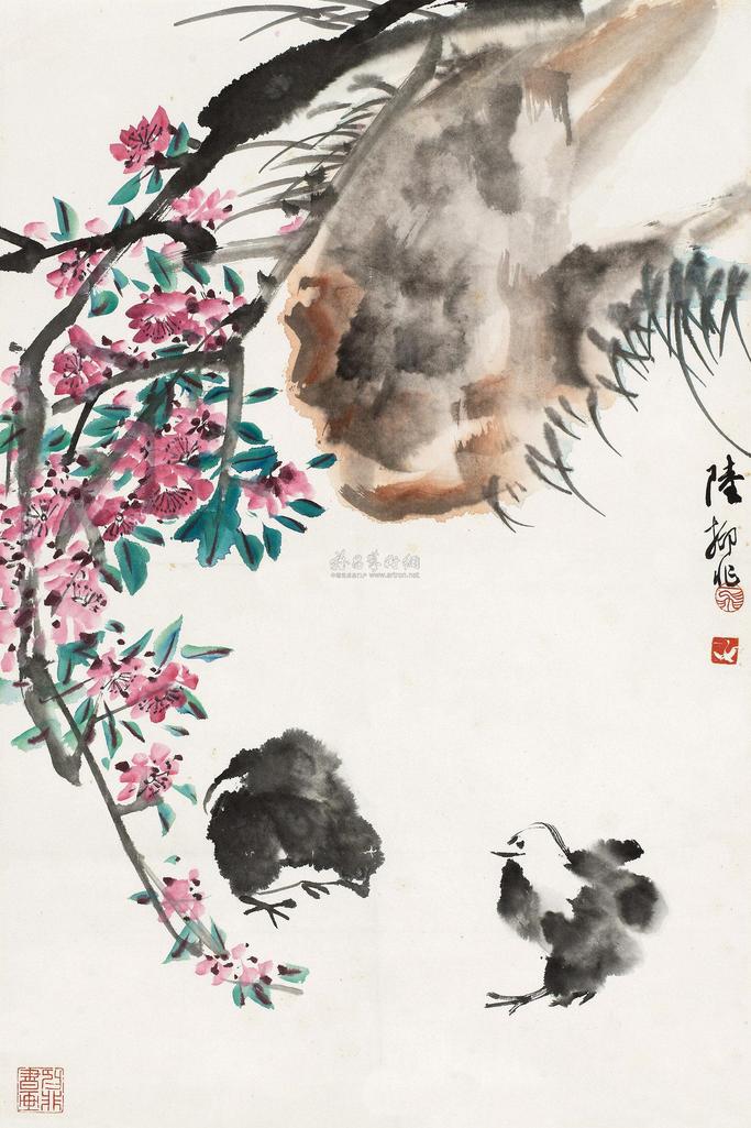 陆抑非 春意 立轴