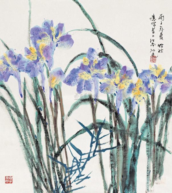 郭怡孮 1996年作 花卉 立轴