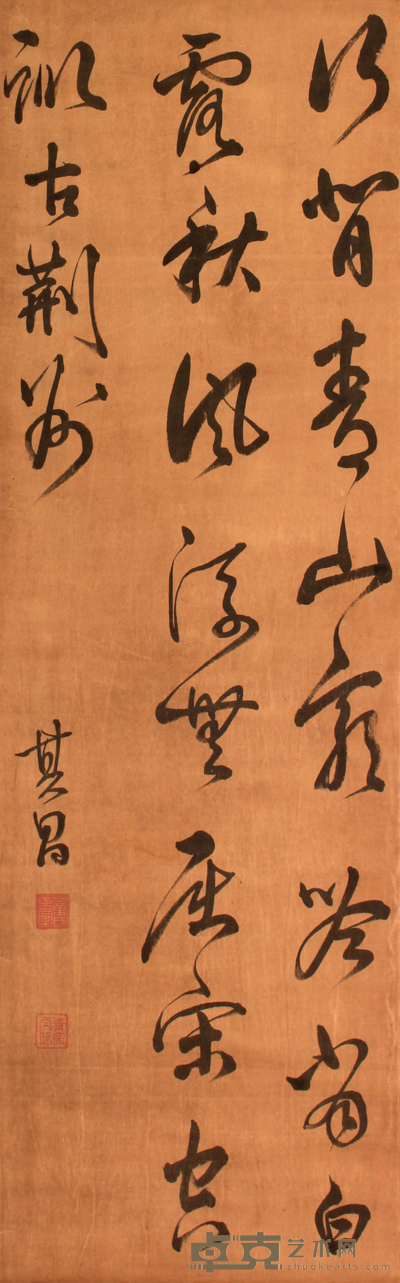董其昌 书法立轴 107×34