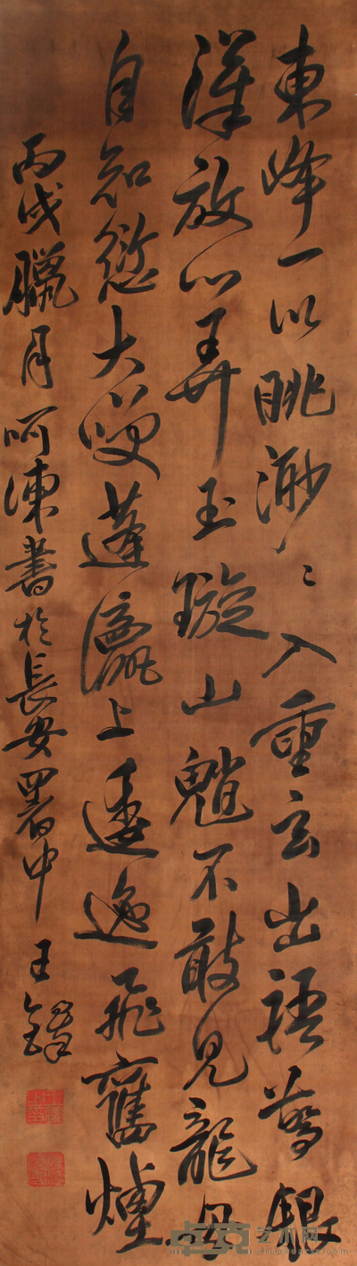 王  铎 书法立轴 180×49