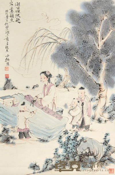 何士扬 人物立轴 66×43