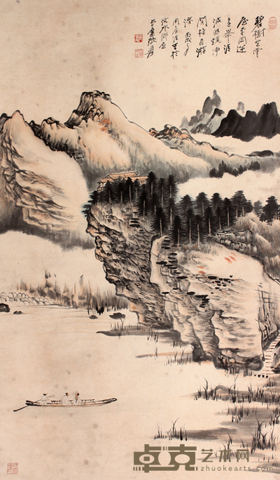 张大千 山水立轴 112×65