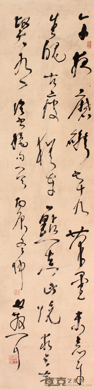 林散之 书法立轴 131×33
