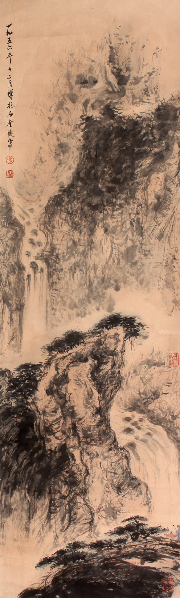 傅抱石 山水立轴