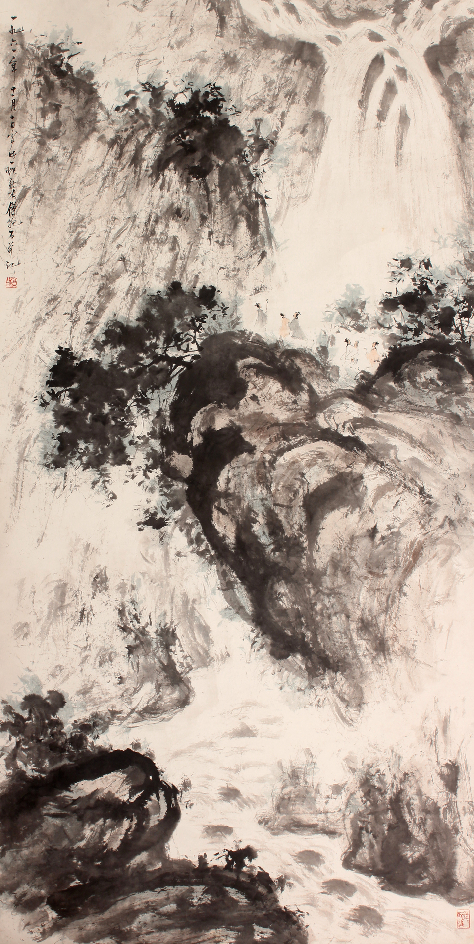 傅抱石 山水立轴