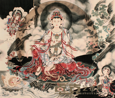佚 名 观音立轴 84×74
