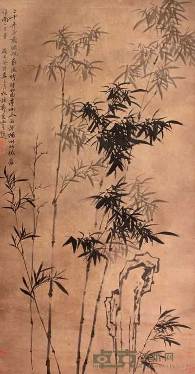 郑板桥 竹立轴 176×92