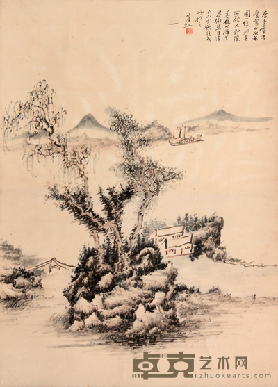 黄宾虹 山水立轴 57×41