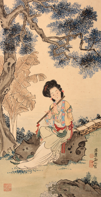 徐 操 仕女图立轴 69×36
