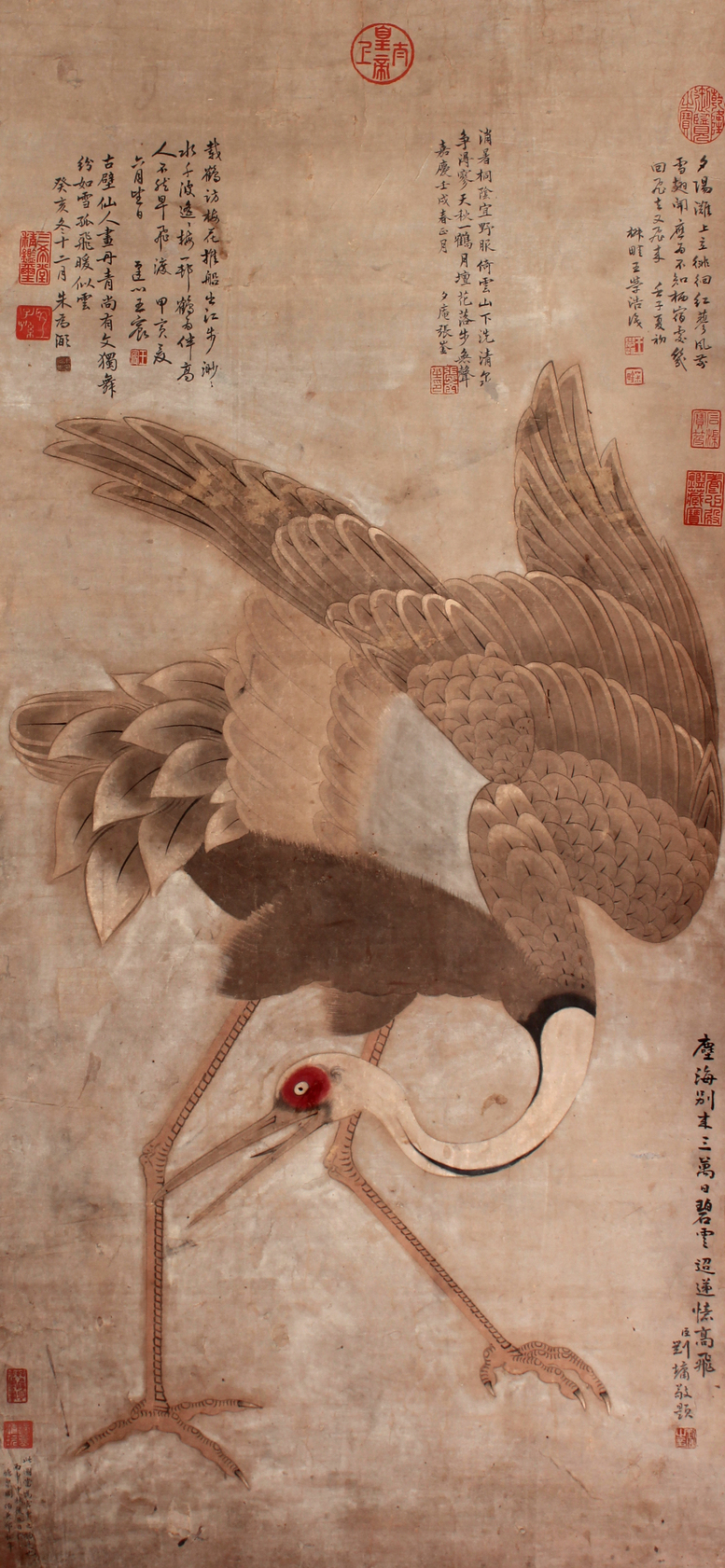 佚  名 鹤立轴
