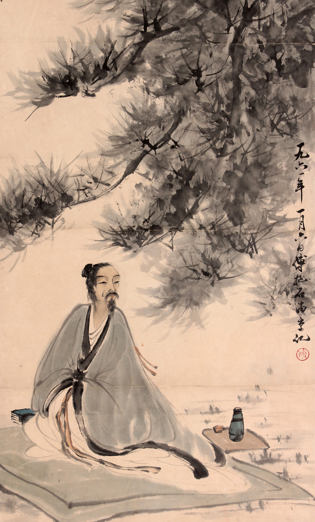 傅抱石 人物立轴