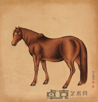 马  晋 马立轴 45×43