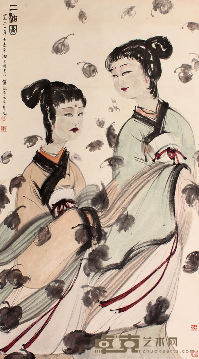 傅抱石 人物立轴 124×69