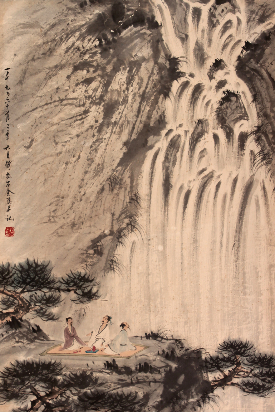 傅抱石 山水立轴