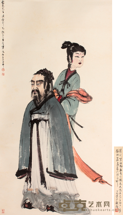 傅抱石 人物立轴 127×67