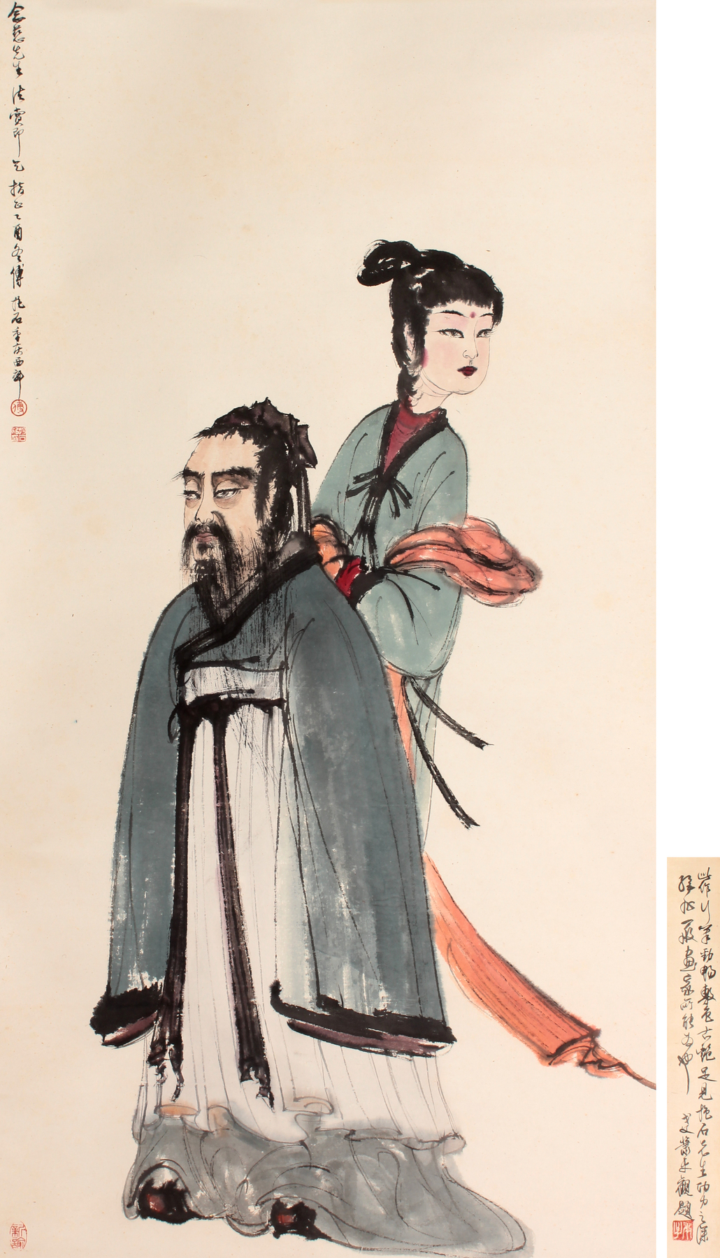 傅抱石 人物立轴