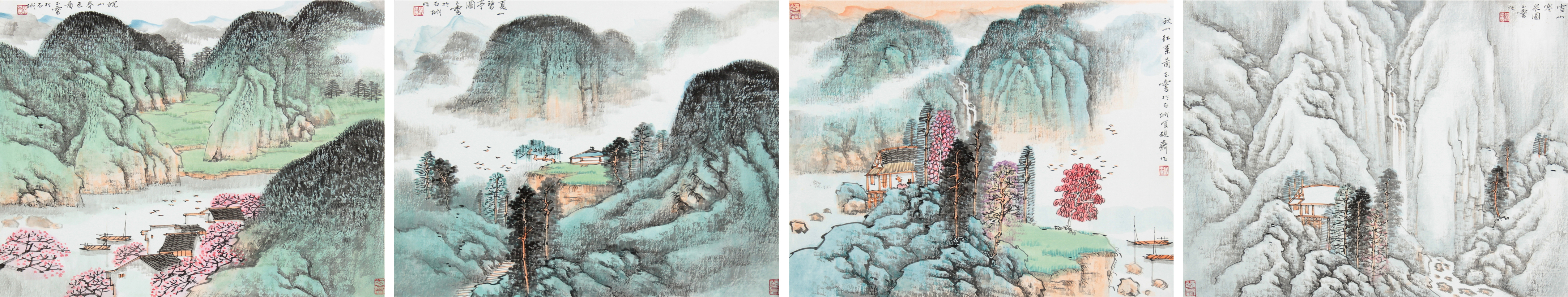 宋玉麟 山水镜片