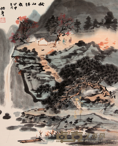 杨  彦 山水立轴 55×44