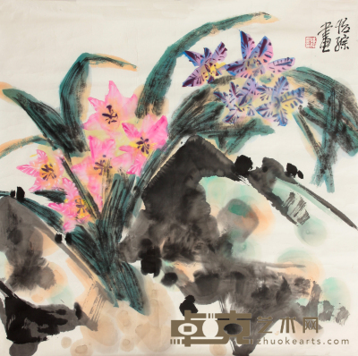 郭怡孮 花卉镜片 68×68