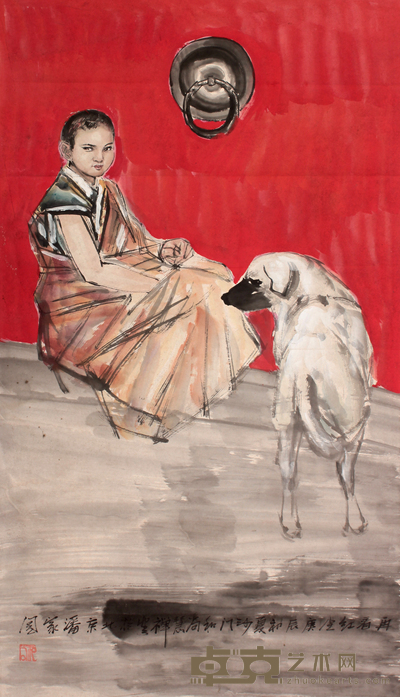 史国良 人物立轴 123×29