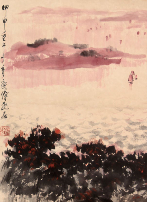 傅抱石 山水立轴