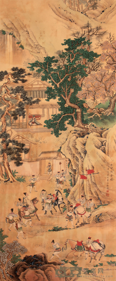 徐  操 隆中际会图立轴 99×40