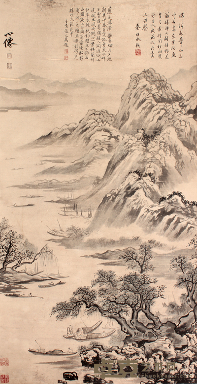 吴小仙 山水立轴 126×64