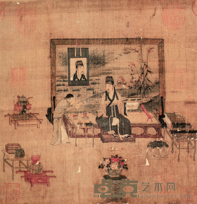 佚 名 人物镜片 27×26