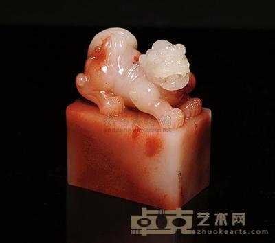 发财兽钮芙蓉晶(结晶性芙蓉) 长4.5cm;长2.5cm