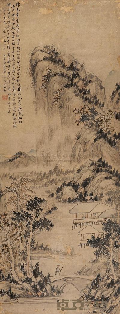 沈斌 溪山无尽 立轴 119×46cm