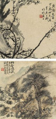 蒲 华 山水