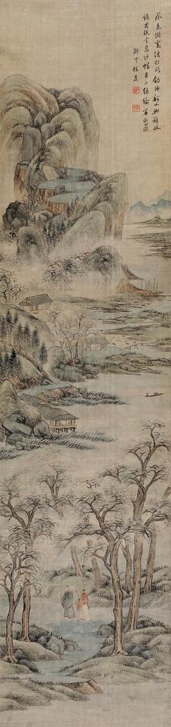 汪梅鼎 话旧图 立轴
