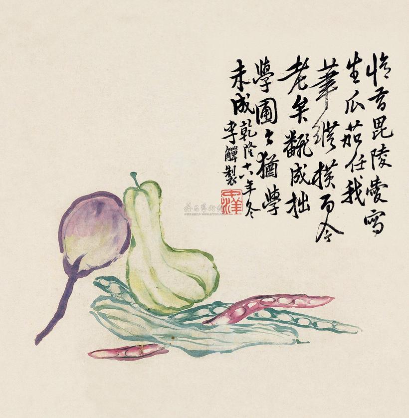 李鱓 瓜果图 （一件） 立轴