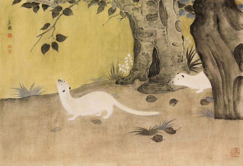 李金国 月光貂 镜心