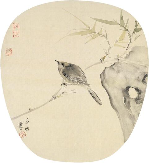 李金国 花鸟宫扇 宫扇