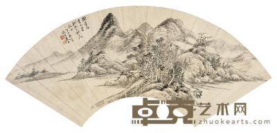 戴熙 丁未（1847年）作 山水 镜框 