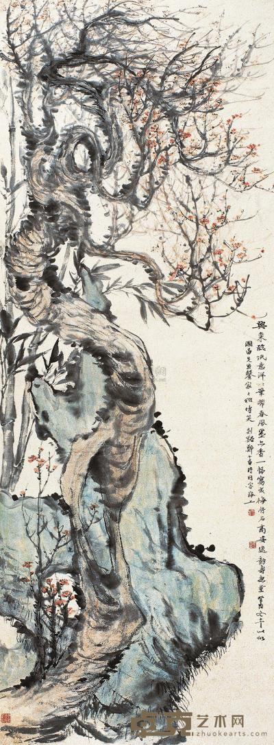 郑午昌 癸酉（1933年）作 洋洋春风 立轴 138×51cm