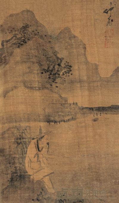 佚名 人物山水 镜片 23.5×14.5cm