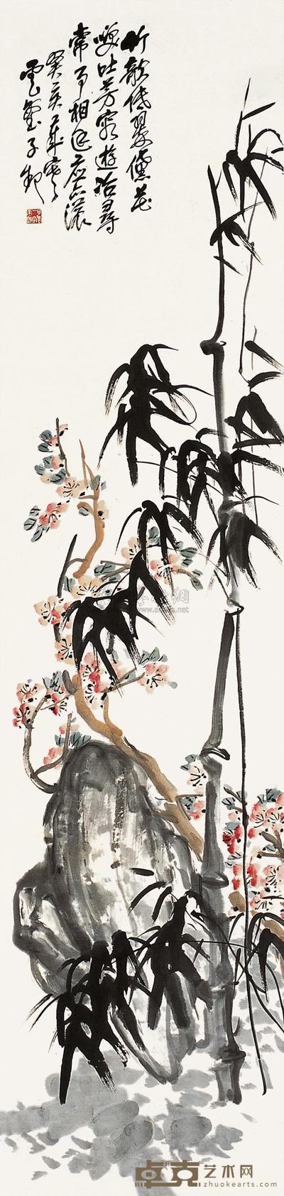 赵云壑 癸亥（1923年）作 三清图 立轴 135.5×32cm
