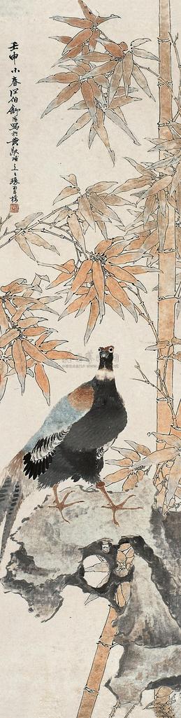 舒浩 花鸟 立轴