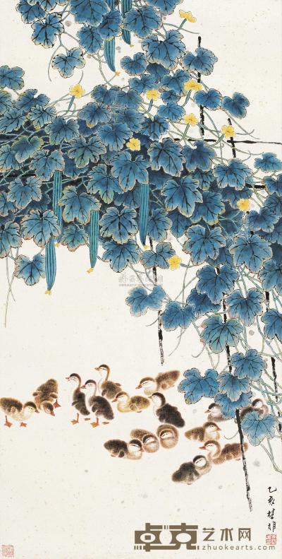 方楚雄 乙亥（1995年）作 夏日 镜片 138×69.5cm