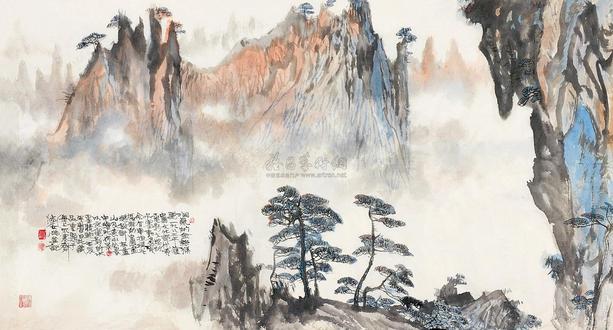 陆汝浩 淘气金丝猴（82年）设计稿水墨全景